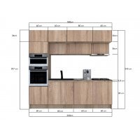 Bucatarie ZONE 260 FRONT PAL K002 / decor 3025